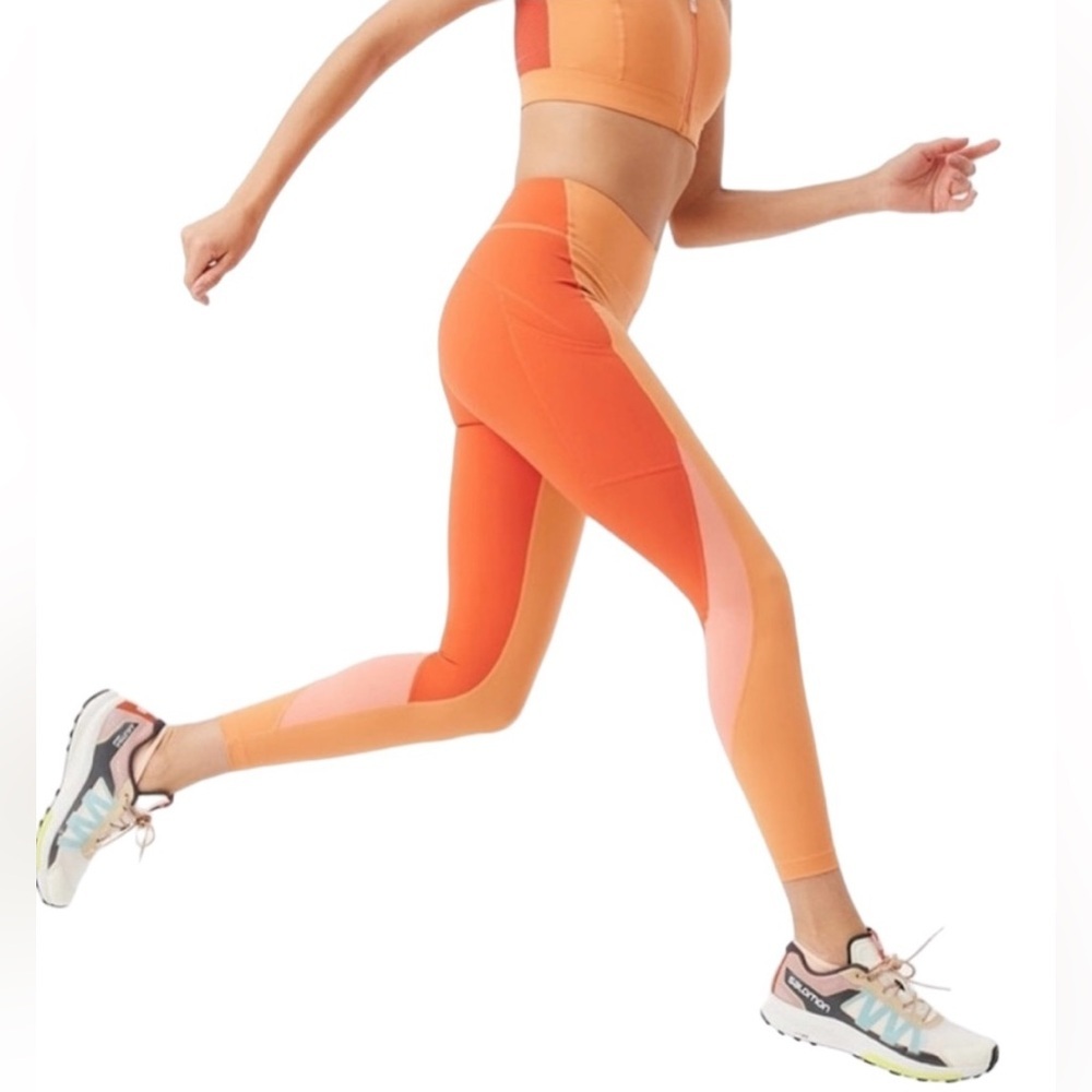 Outdoor Voices 7/8 Leggings Sunshine/Paprika/Peach Size Small